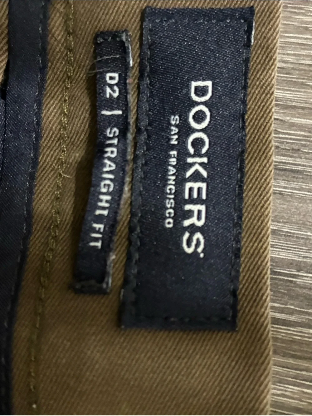 Dockers Olive Brown Straight-Leg Chinos